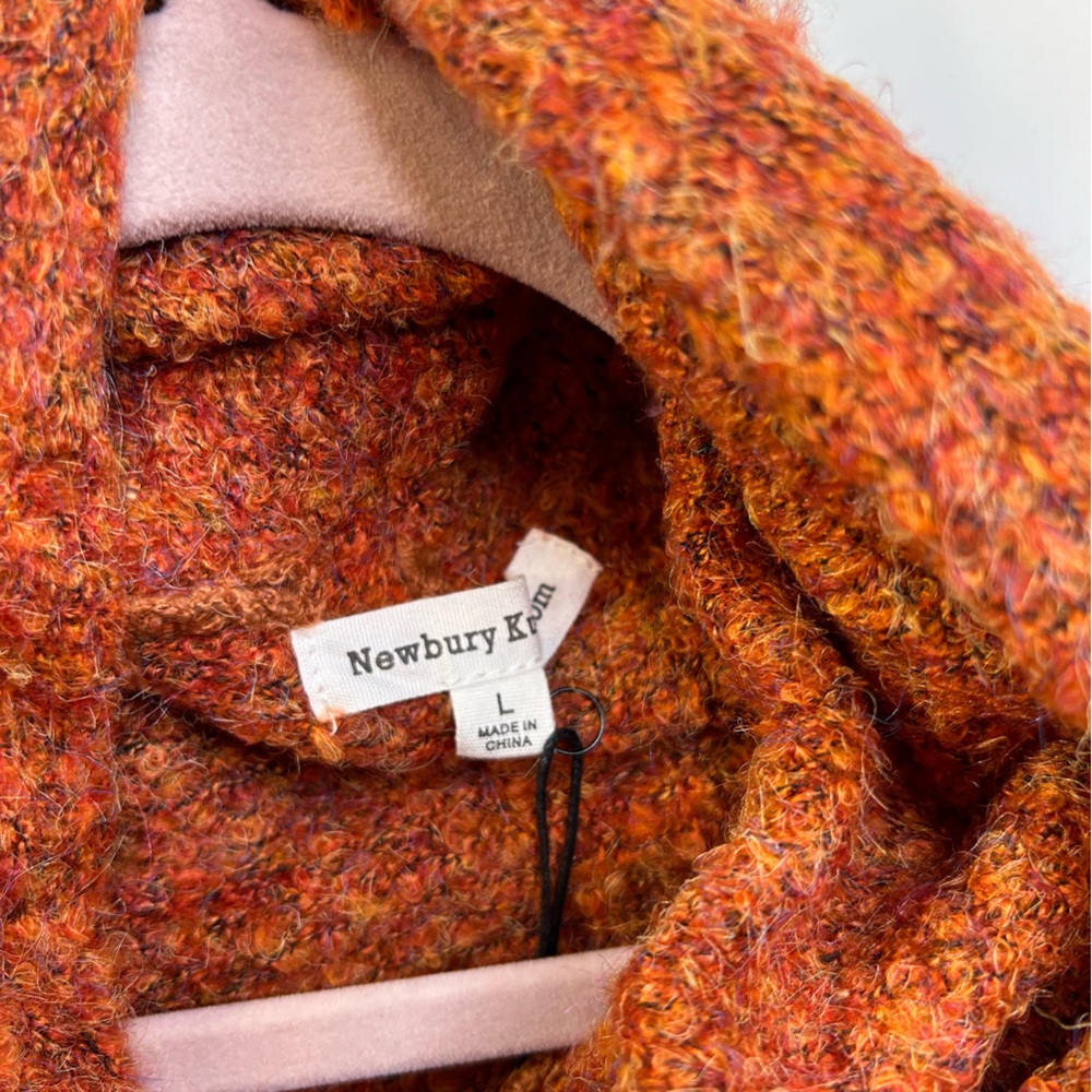 Newbury Kustom Cowl Neck Oversized Cropped Sweater M L - Picture 4 of 11
